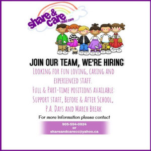share & care child care is now hiribg